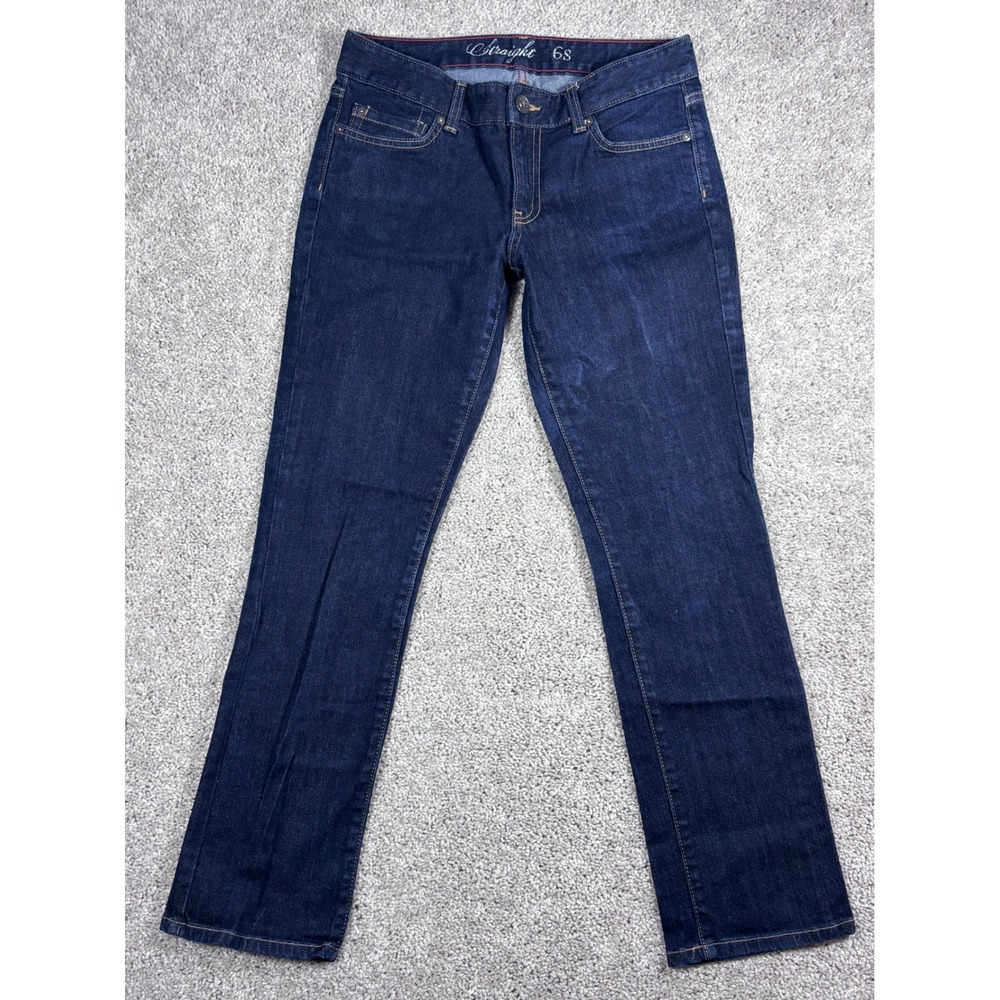 Straight‎ Leg Dark Wash Denim Jeans Womens Size 6S (30x29)